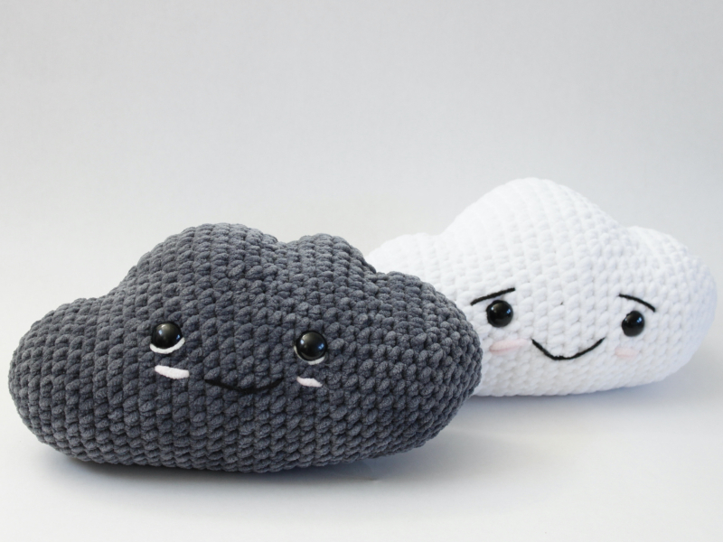cute cloud crochet plush pattern kawaii weather amigurumi