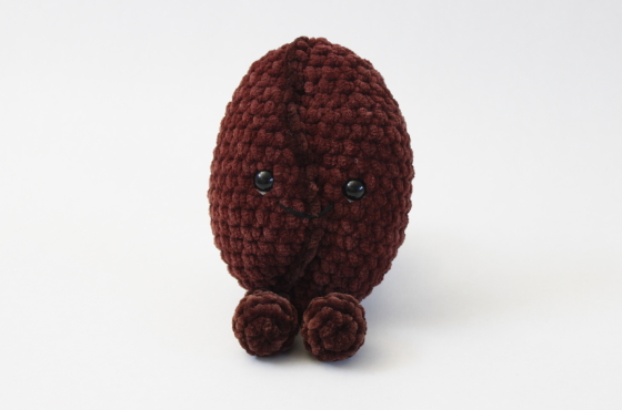 cute coffee bean crochet plush pattern kawaii amigurumi food