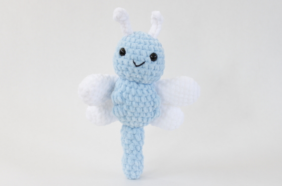 Cute dragonfly crochet plush pattern insect amigurumi toy