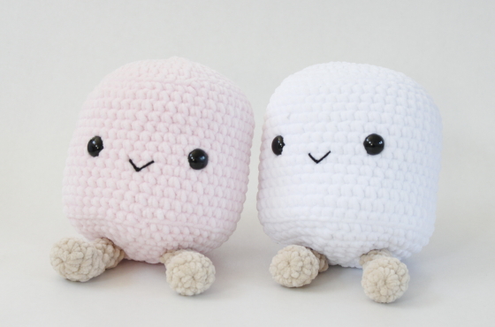 cute marshmallow crochet plush pattern kawaii food amigurumi
