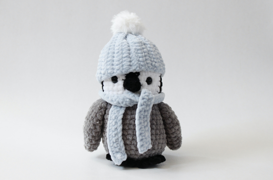 Cute penguin crochet plush pattern winter amigurumi animal