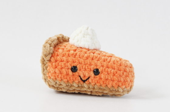 cute pie slice crochet plush pattern dessert amigurumi toy