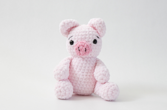 Cute pig crochet plush pattern kawaii farm animal amigurumi