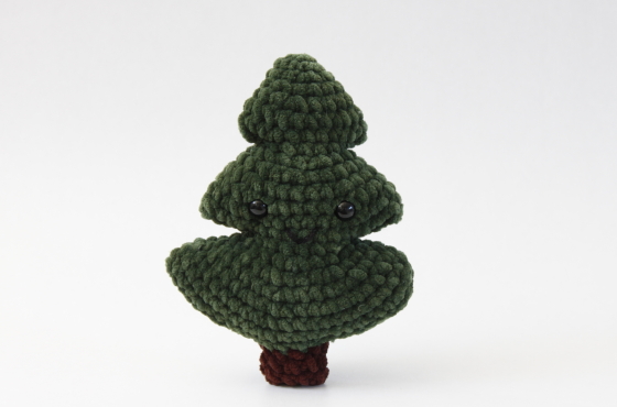 cute pine tree crochet plush pattern forest amigurumi toy