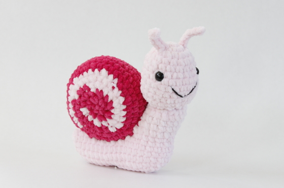 Cute snail crochet plush pattern kawaii amigurumi animal