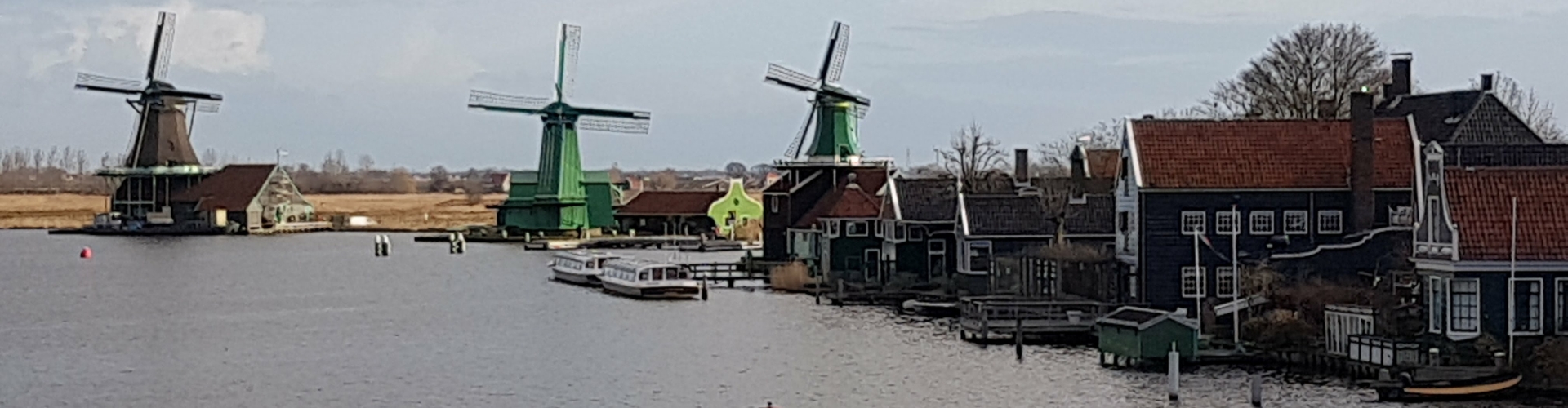 Windmills at Zaanse Schans Windmills village