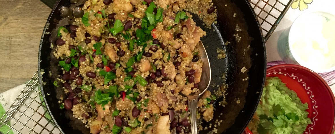 Recept met quinoa en zwarte bonen