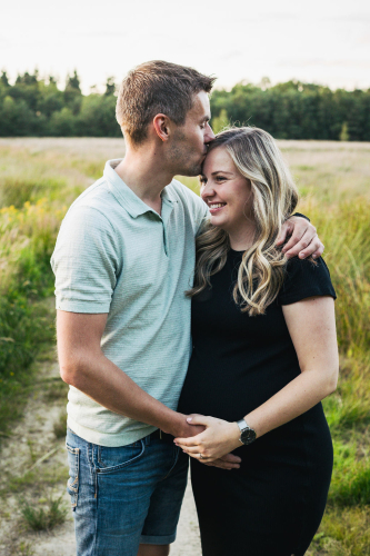Zwangerschapsfotografie - Fotografie Debbie - partner kus
