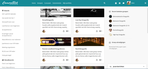 Het board Groepsthema's