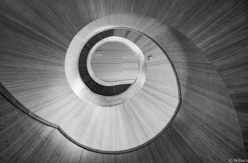 Wenteltrap in het Forum in Groningen