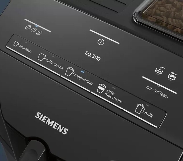 Siemens EQ.300 machine à café écran avec bouton poussoir