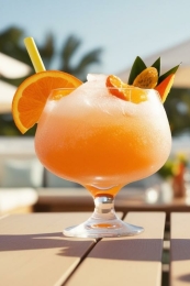Vergelijking tussen frozen en klassieke cocktail op zomers horecaterras
