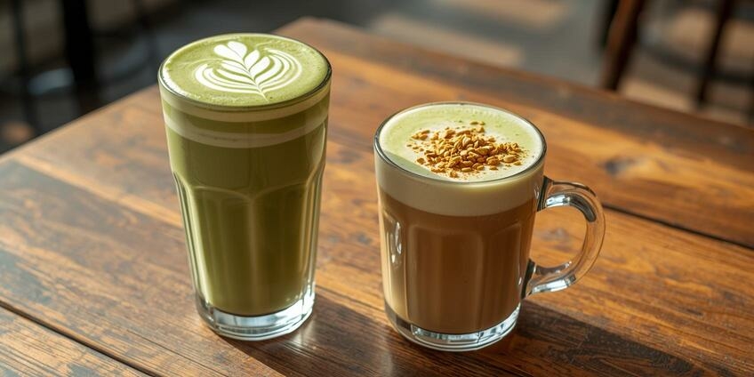 Voorbeeld van lattes met haver- en amandelmelk – Freddi D’Oro