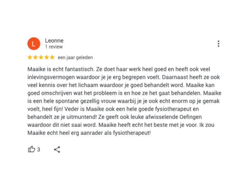 Review fysio inlevingsvermogen