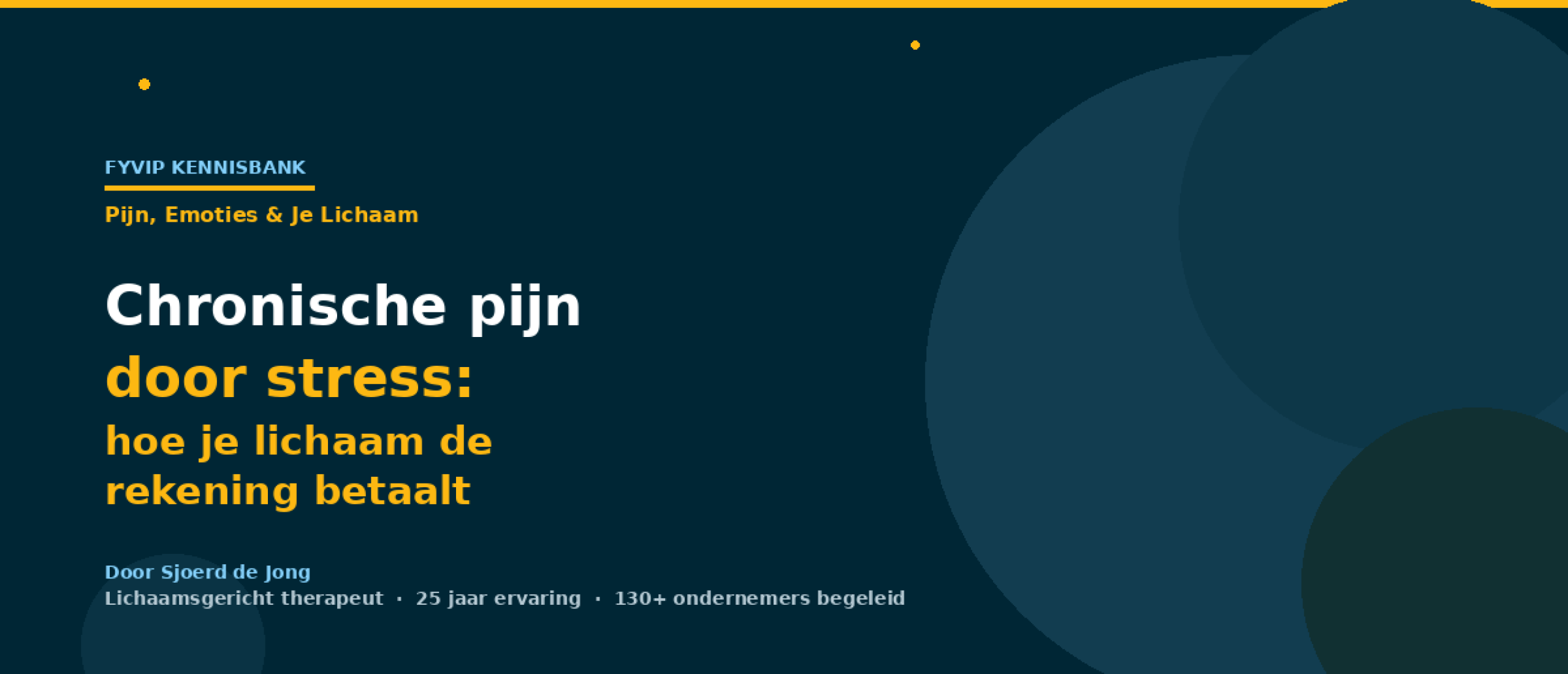 Chronische pijn door stress hoe je lichaam de rekening betaalt