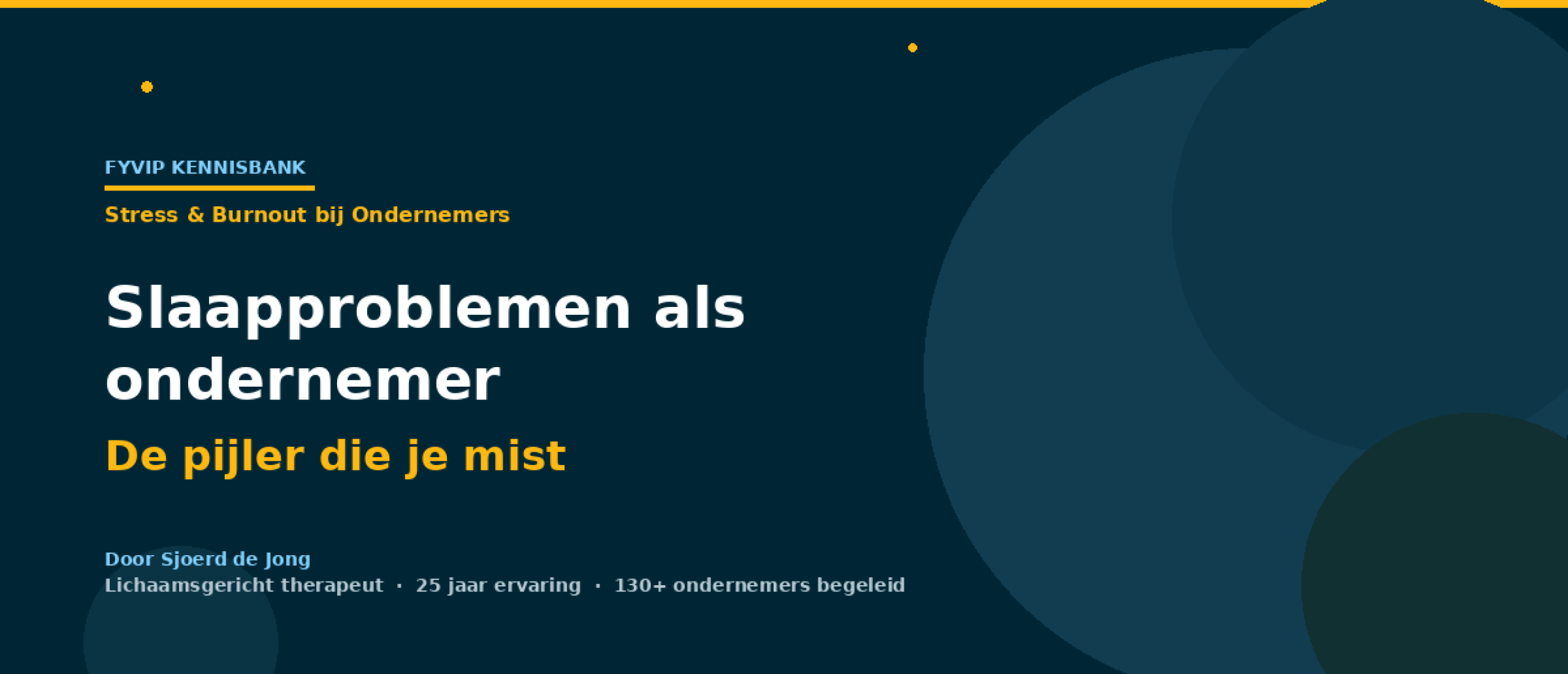 Slaapproblemen als ondernemer