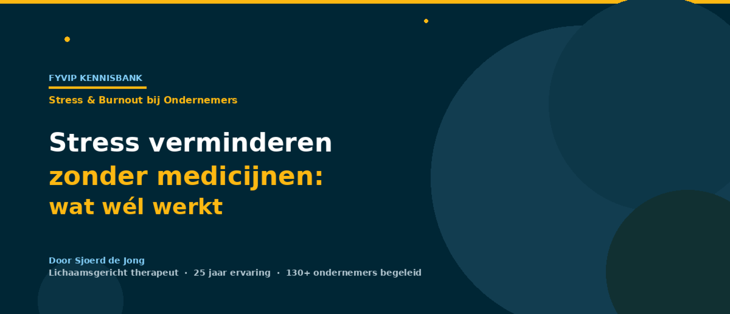 Stress verminderen zonder medicijnen