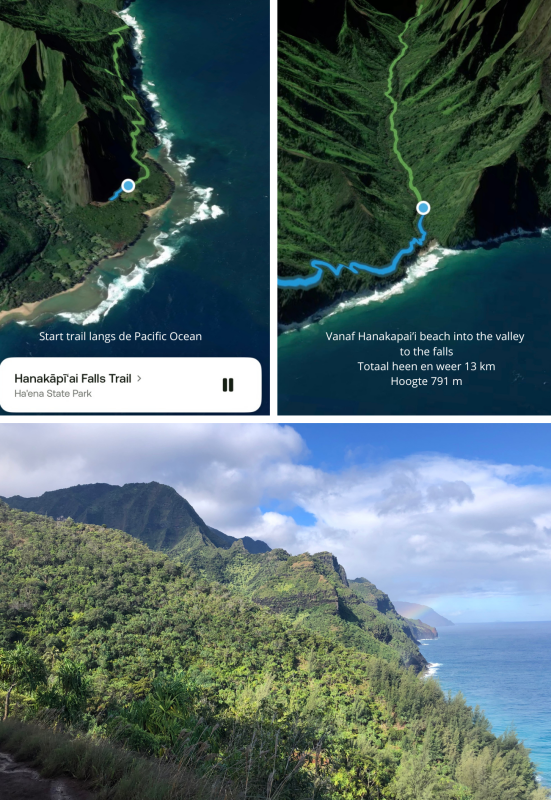 Hanakapai'i trail overzicht