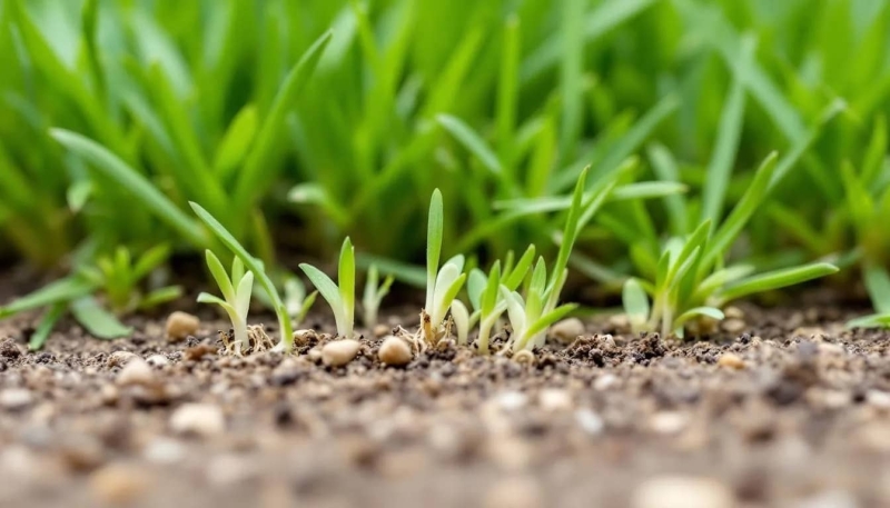 graszaad ontkiemt na verticuteren