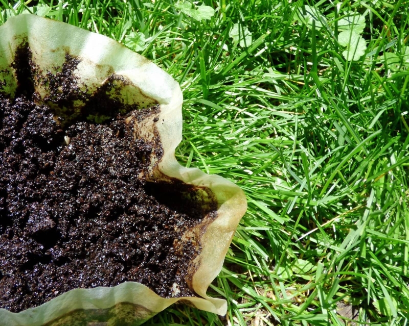 koffiegruis strooien voor je gazon