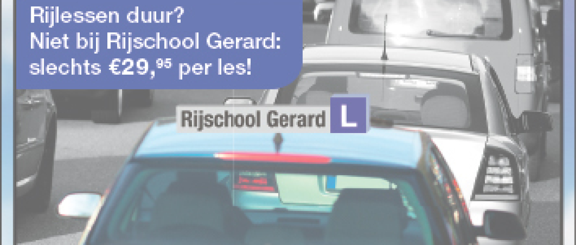 Advertentie Rijschool Gerard