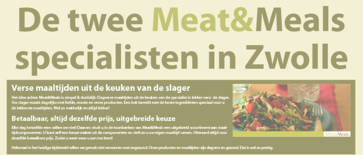 Advertentie Meat&Meals