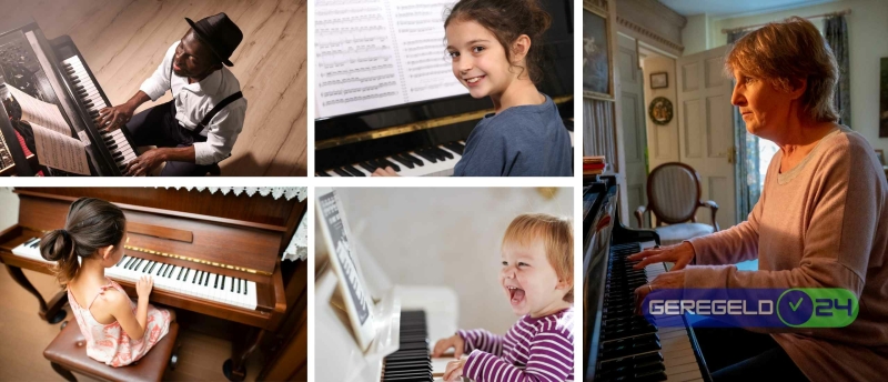 Leren piano spelen is voor iedereen van jong tot oud.