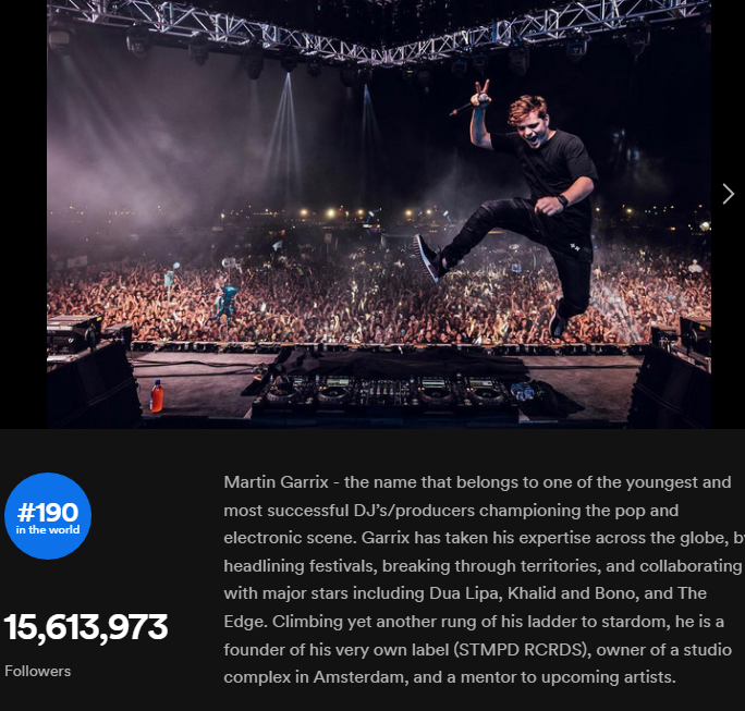 Martin Garrix His Spotify Profile