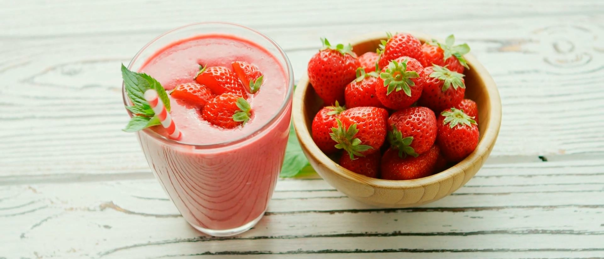 Recept voor gezonde aardbeienmilkshake