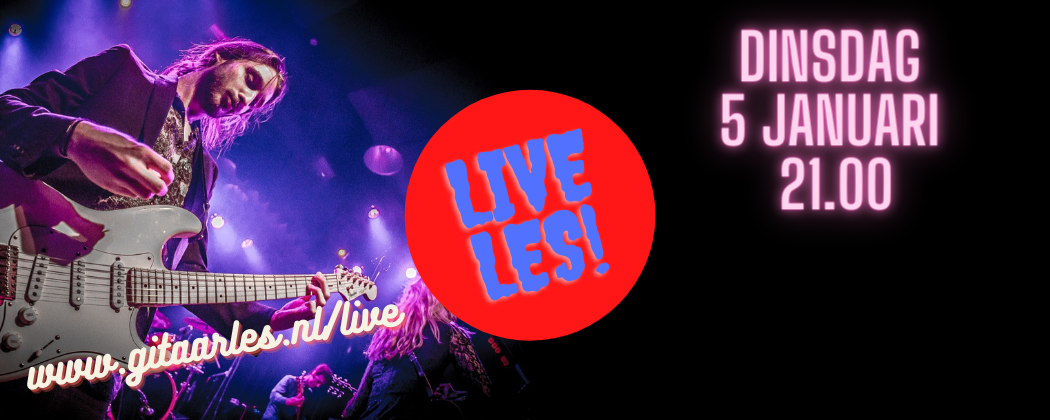 Live online gitaarles 5 januari