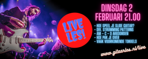 Live online gitaarles 2 februari 2021