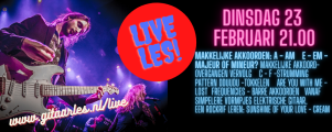 Live online gitaarles dinsdag 23 februari