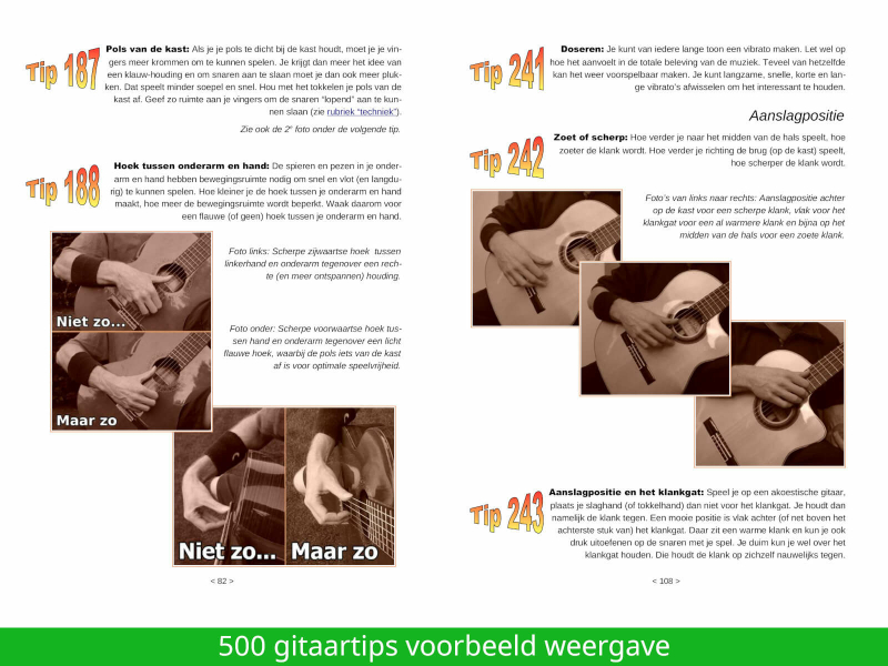 500 tips voor gitaristen E-boek voorbeeld pagina's