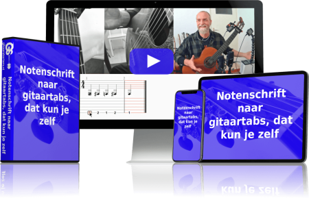 Gitaar theorie cursus notenschrift naar gitaartabs