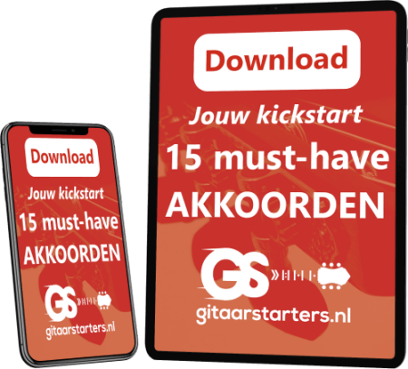 Gitaarlesboek 15 akkoorden voor beginenrs