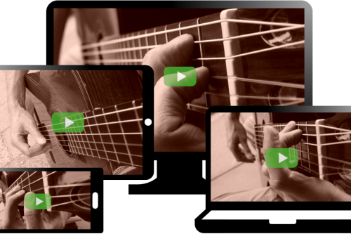 gitaarles video cursus schermen