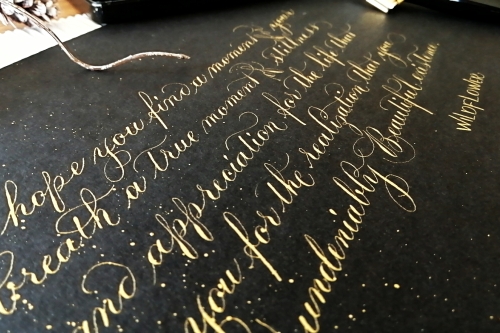 Copperplate kalligrafie