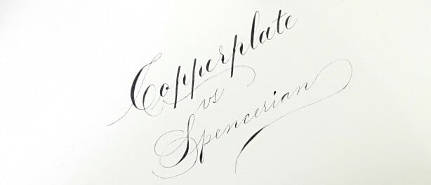 Het verschil tussen Copperplate en Spencerian Script