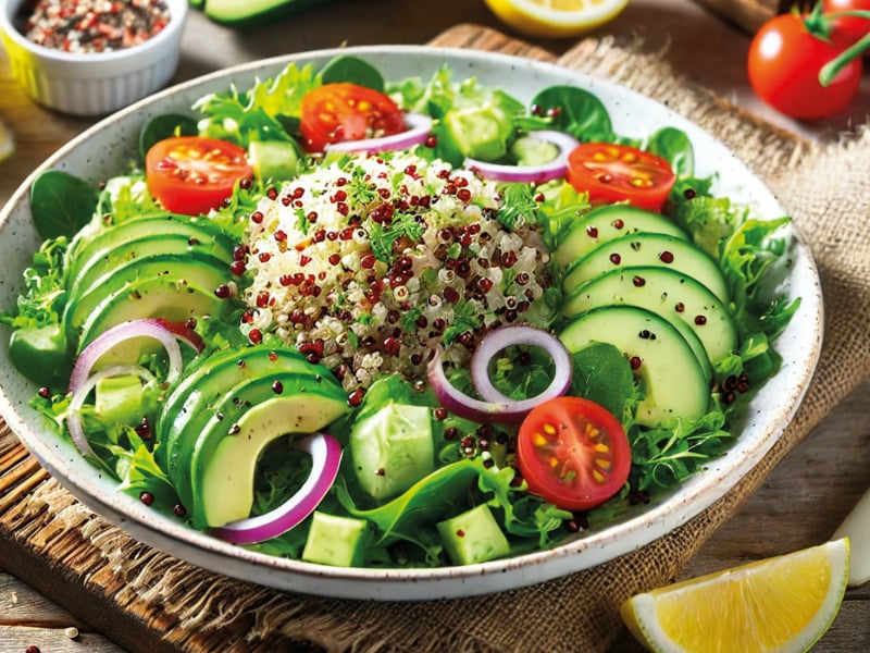 quinoa-salade-met-avocado-en-komkommer