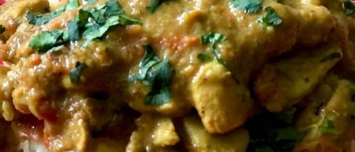 Indiase Butterchicken met bloemkoolrijst.