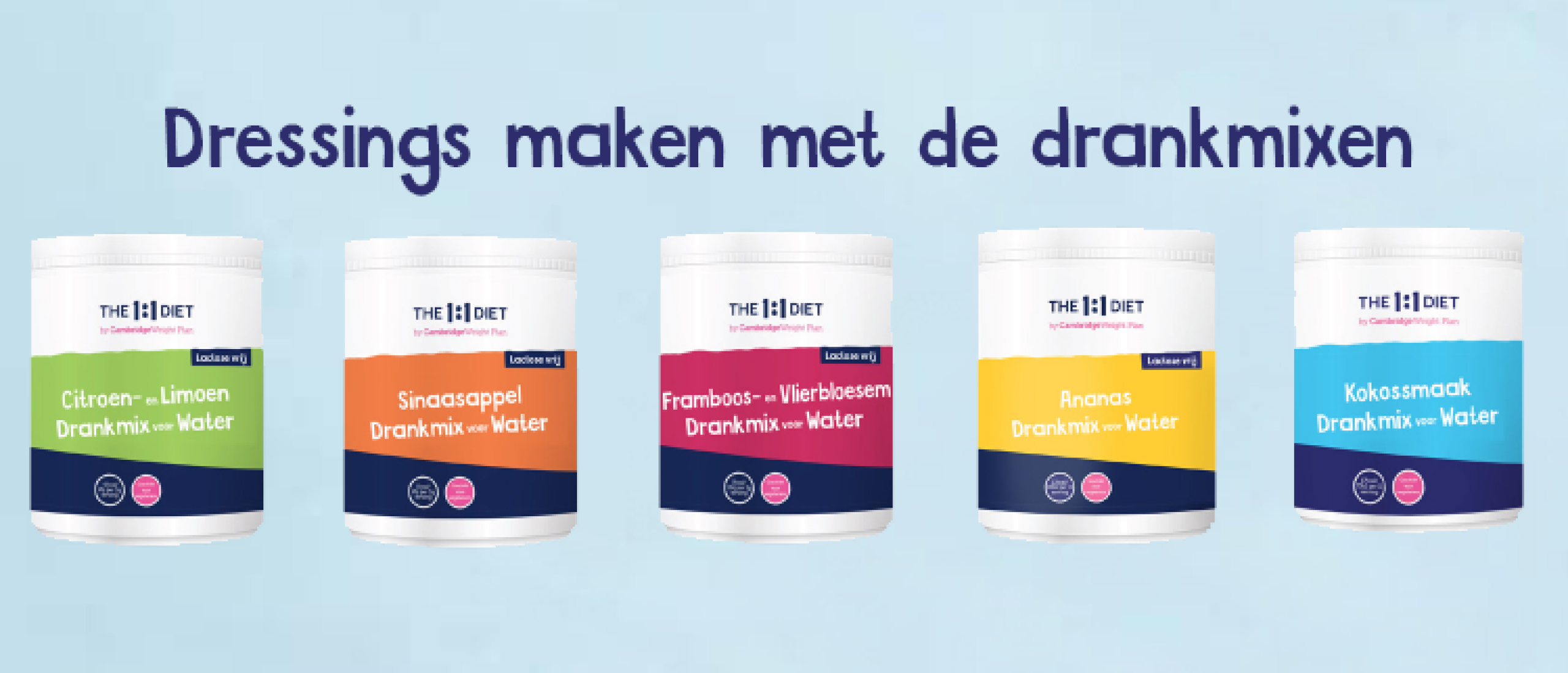 Dressings maken met de drankmixen