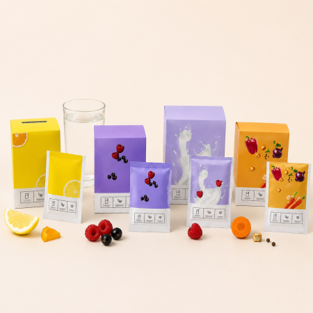 Overzicht van PortionIQ producten met shakes, bites, soep en elektrolyten ter ondersteuning van mensen die afslankmedicatie zoals Ozempic, Wegovy en Mounjaro gebruiken.