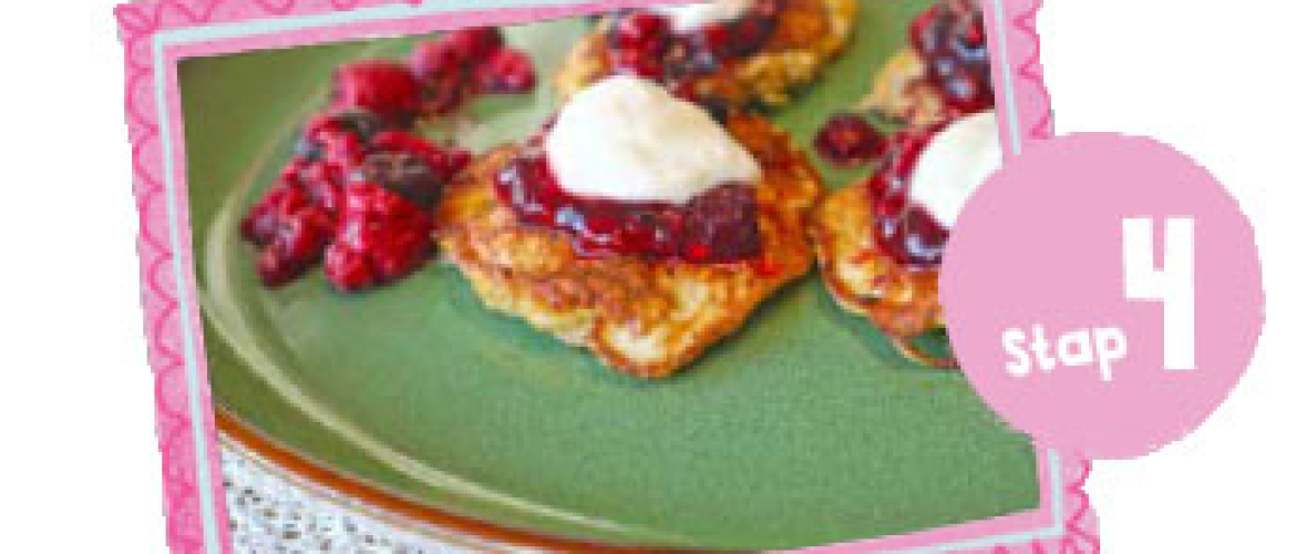 Recept Havermoutpannenkoekjes met rood fruit vanaf stap 4