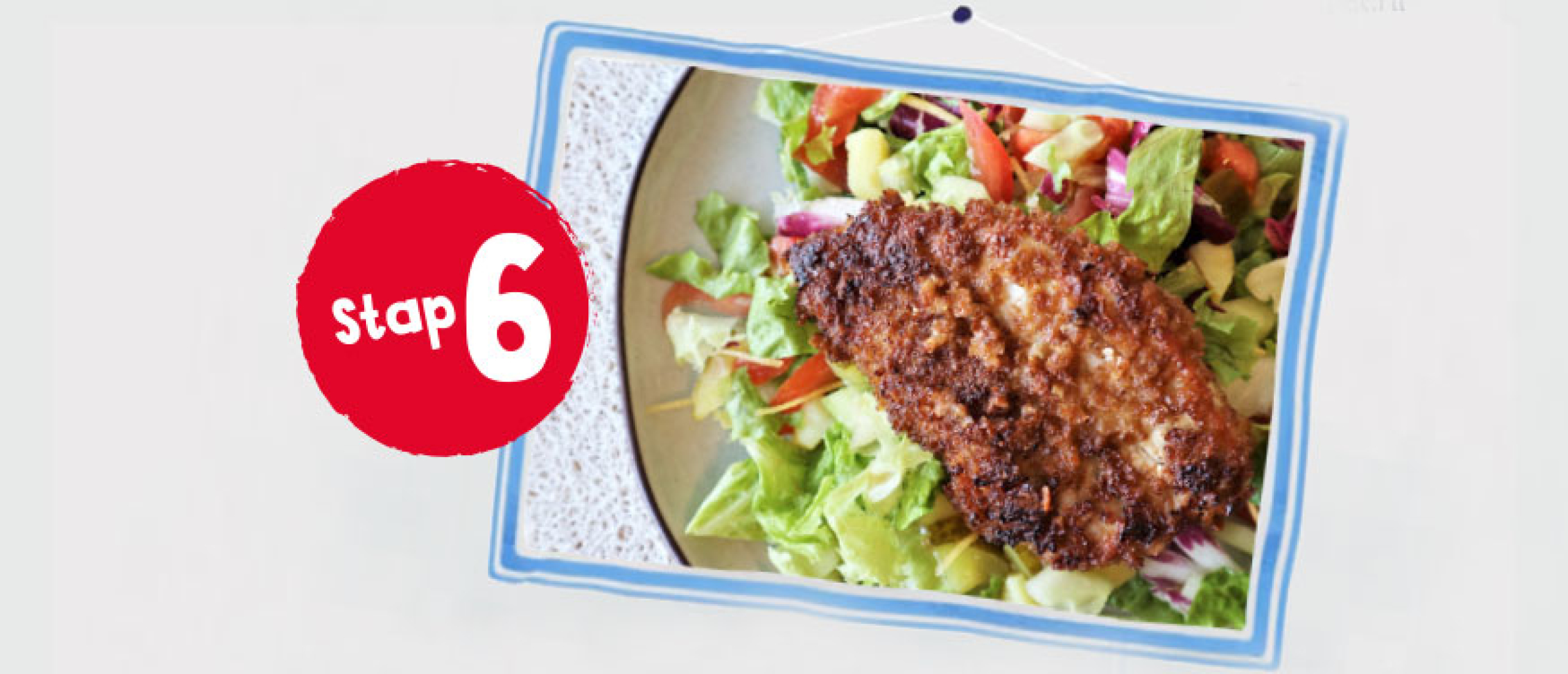 Wienerschnitzel met aardappelen en salade Stap 6