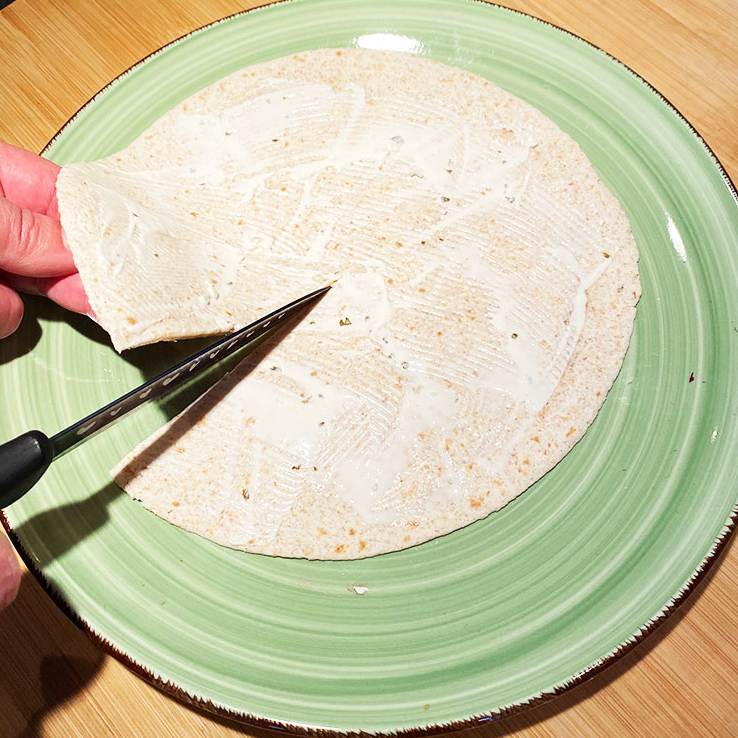 Volkoren wrap met groenten van het 1 op 1 Dieet Alkmaar