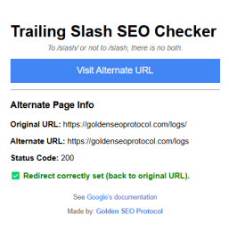 Trailing Slash SEO Checker