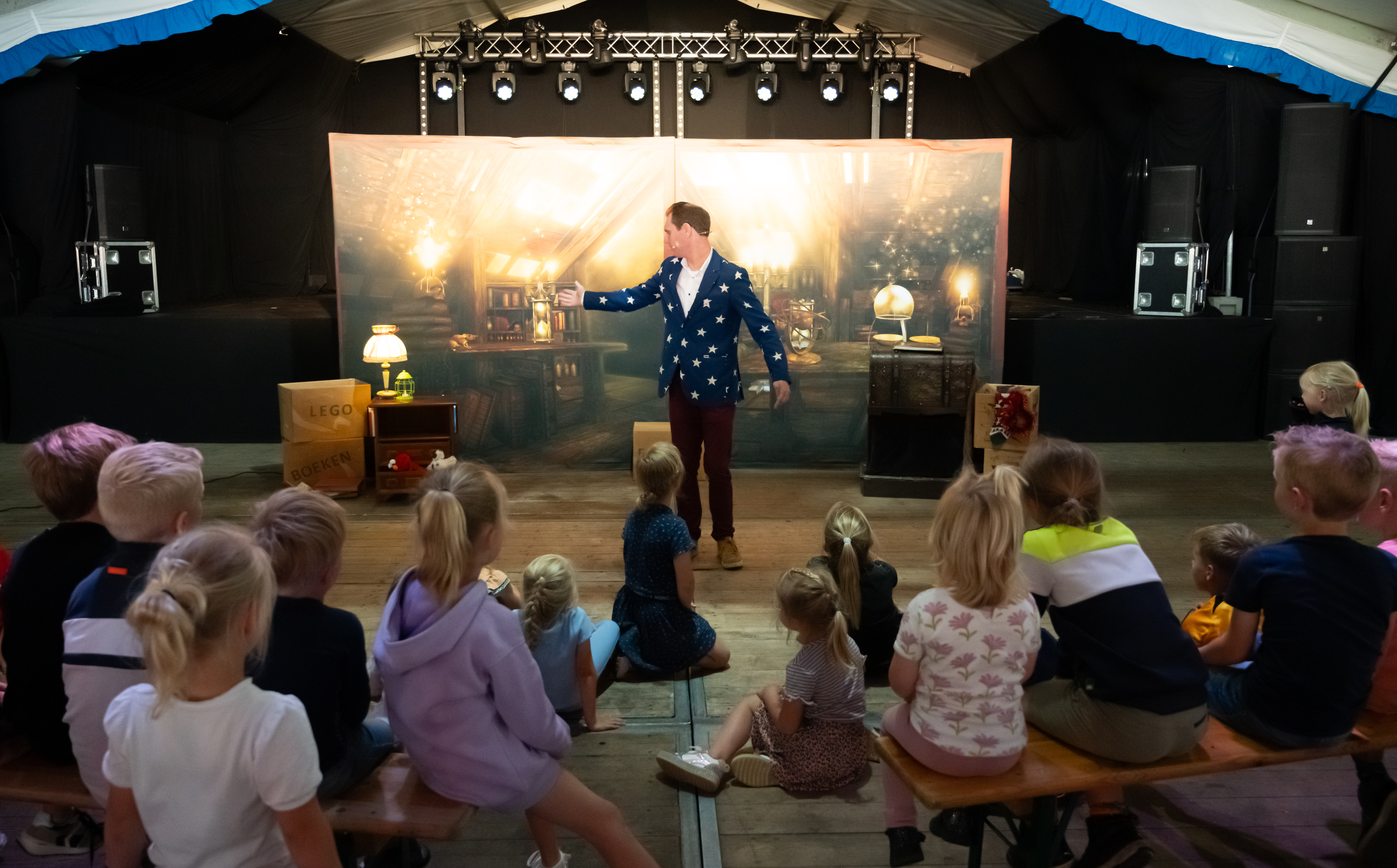 Goochelaar Jeffrey in actie