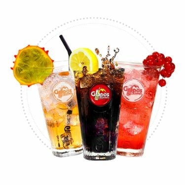 Duurzame frisdranken van Grapos zoals cola, ijsthee en vitamindrinks