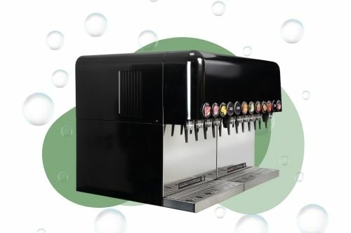 Grapos Double Twist postmixmachine in retrodesign met maar liefst 12 taps voor frisdranken en sappen Grapos Double Twist postmixmachine in retrodesign met maar liefst 12 taps voor frisdranken en sappen