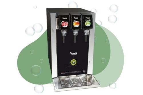 Grapos X3T postmixmachine voor 3 verschillende smaken. Zowel frisdranken als vruchtensappen. Grapos X3T postmixmachine voor 3 verschillende smaken. Zowel frisdranken als vruchtensappen.